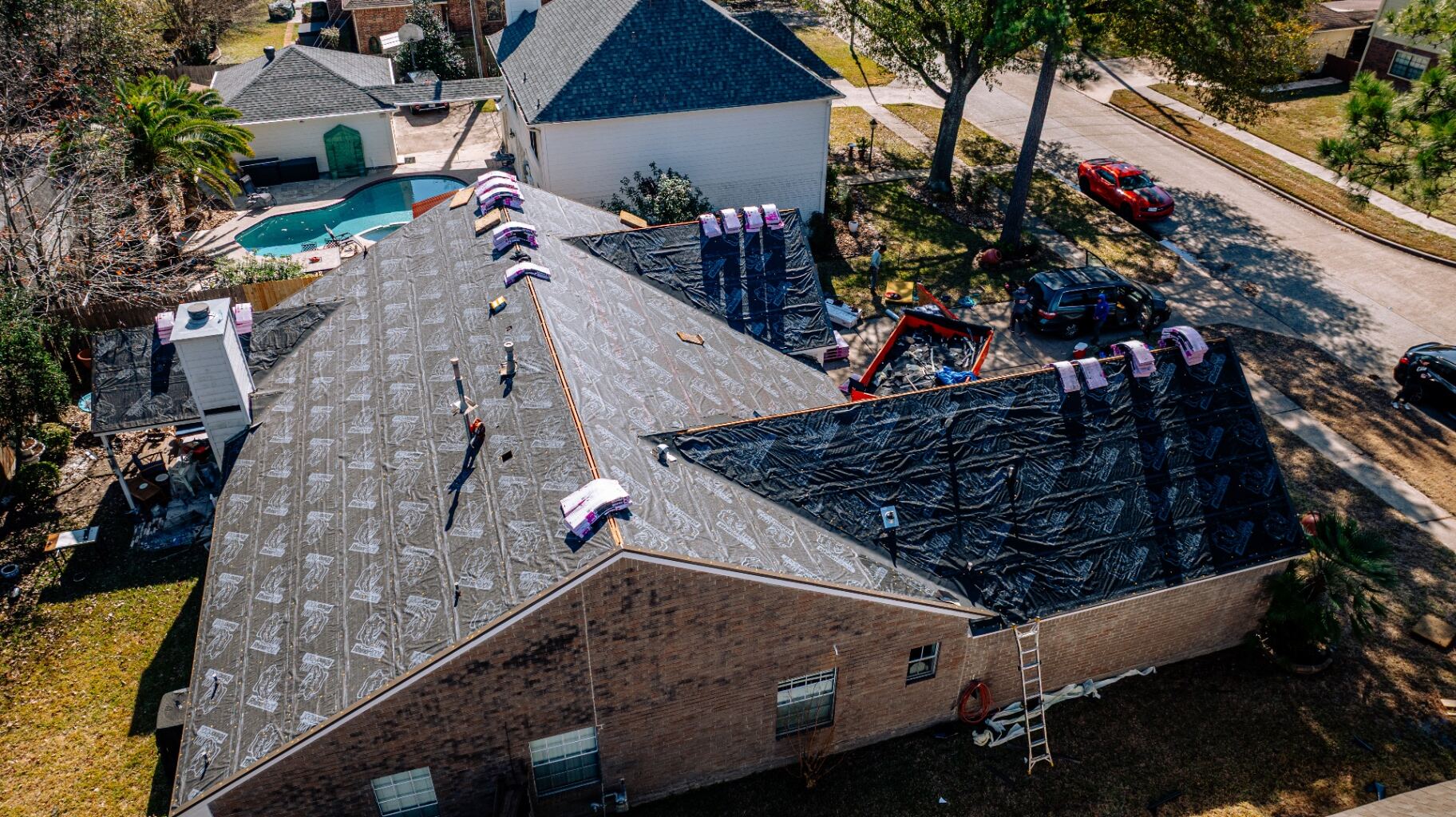 Valley Palms roof replacement during dry-in and waterproofing stage